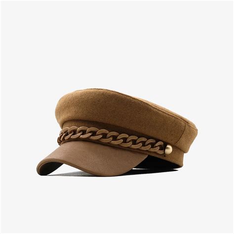 CAMEL CHAINED BAKER BOY HAT – Chanel Joan Elkayam